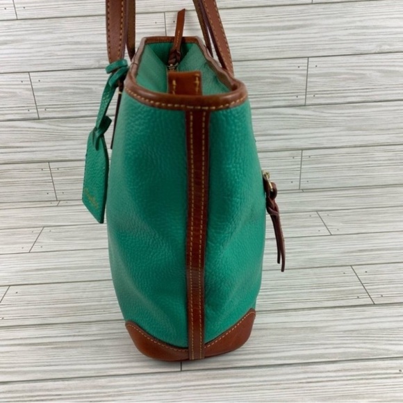 Dooney & Bourke Charleston Spearmint Pebble Shopper Tote Bag - Picture 3 of 13